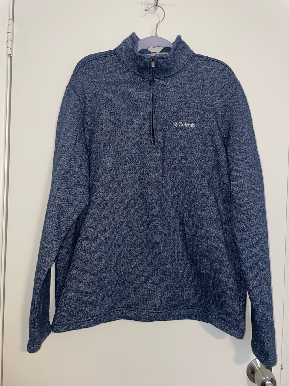 Columbia Men’s Heathered Navy Quarter-Zip Pullover